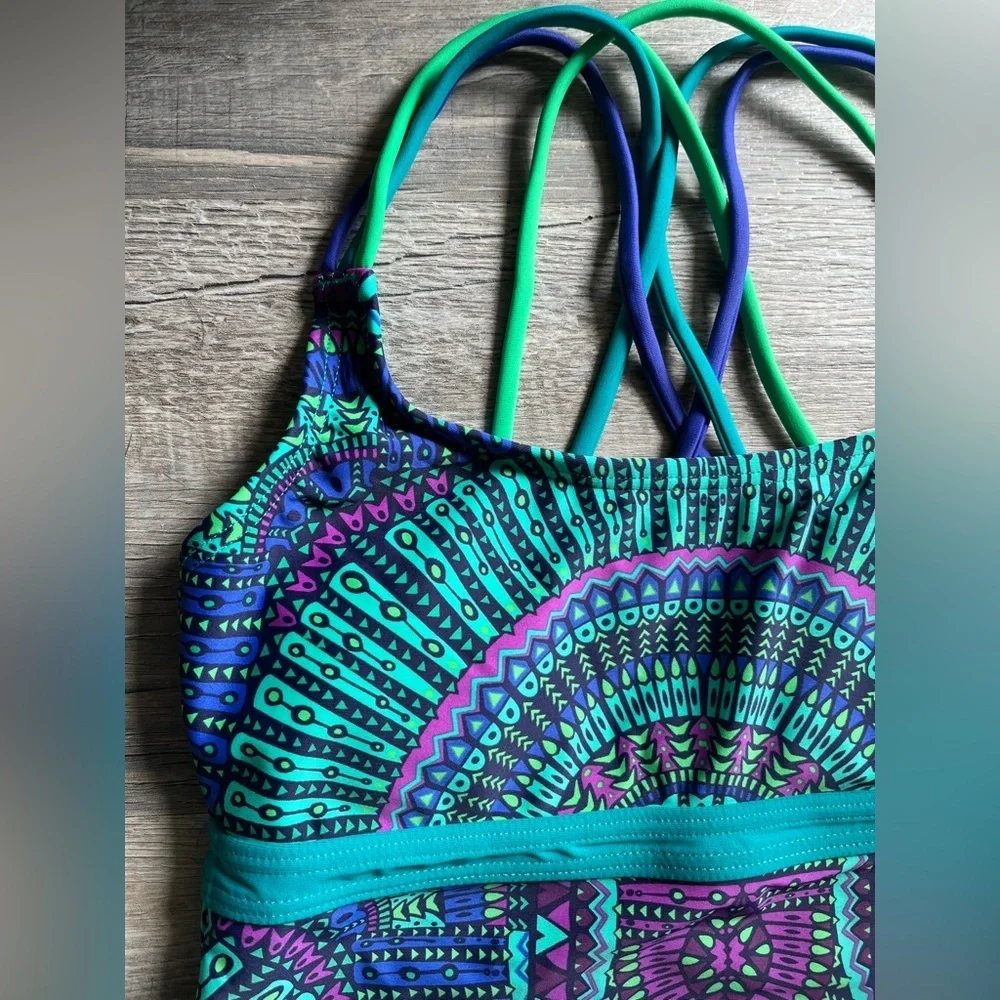 PrAna Swimwear in Blue and Purple Pattern Tankini Top, Women’s Sz XS - Picture 7 of 12